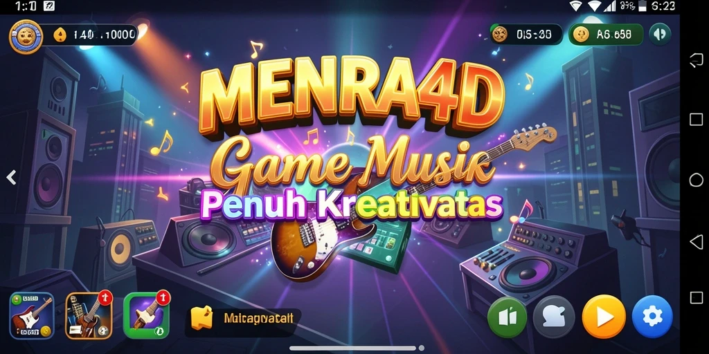 Tampilan gameplay MENARA4D yang seru dan penuh warna.