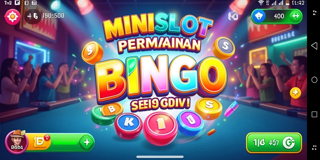 Tampilan gameplay MINISLOT dengan suasana Bingo yang seru dan interaktif.