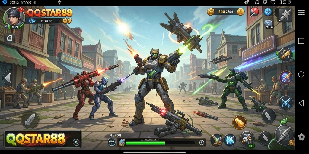 Screenshot menunjukkan gameplay taktis dari QQSTAR88 yang menantang.