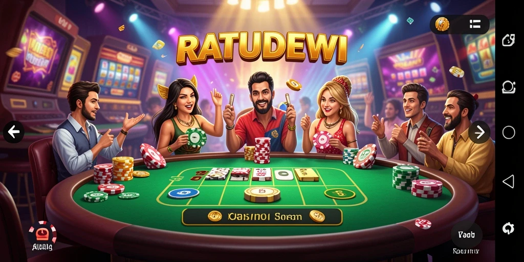 Screenshot gameplay menarik dari RATUDEWI yang menunjukkan suasana kasino.