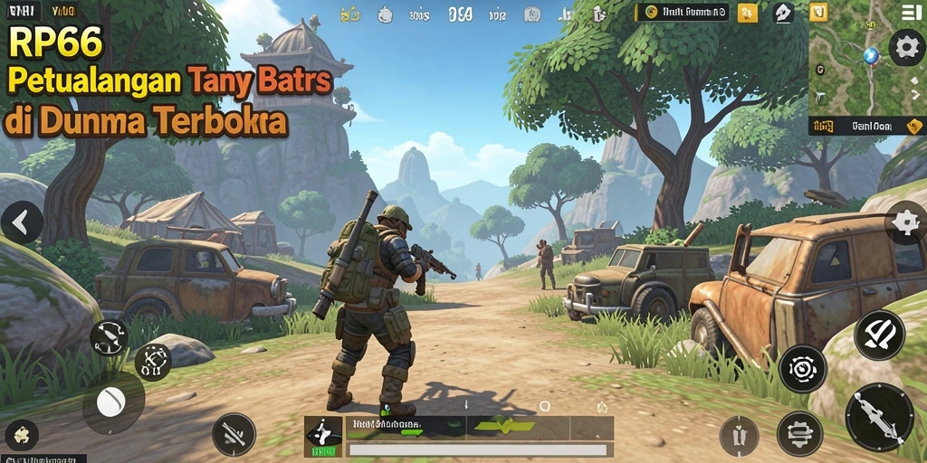 Tampilan epik dari gameplay Open World RP66 yang mendebarkan.