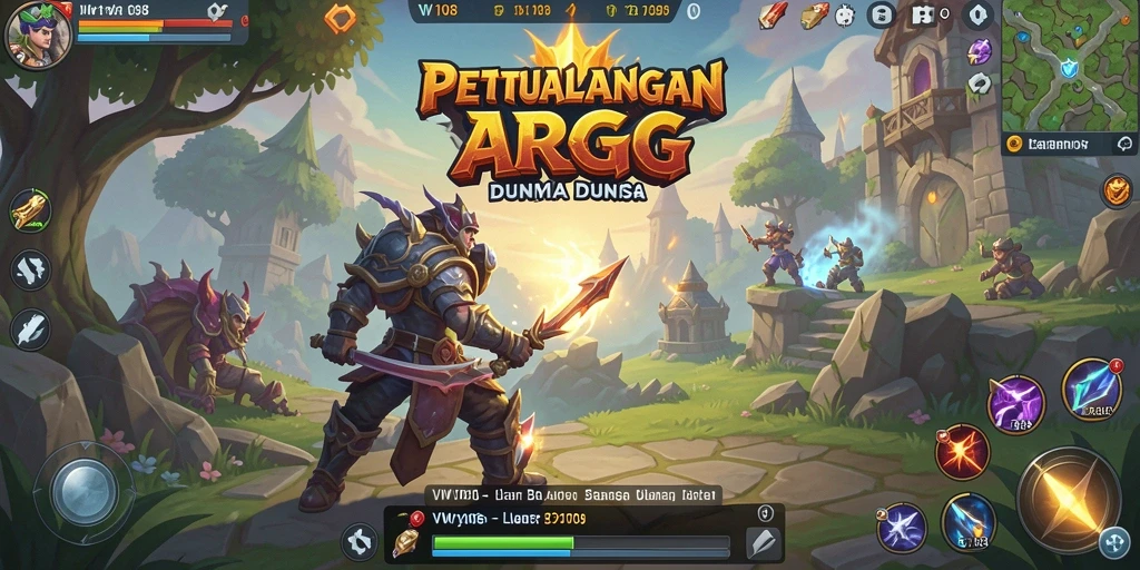 Tangkapan layar VW108 dengan pertarungan seru dalam mode ARPG.
